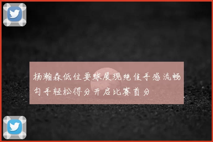 杨瀚森低位要球展现绝佳手感流畅勾手轻松得分开启比赛首分