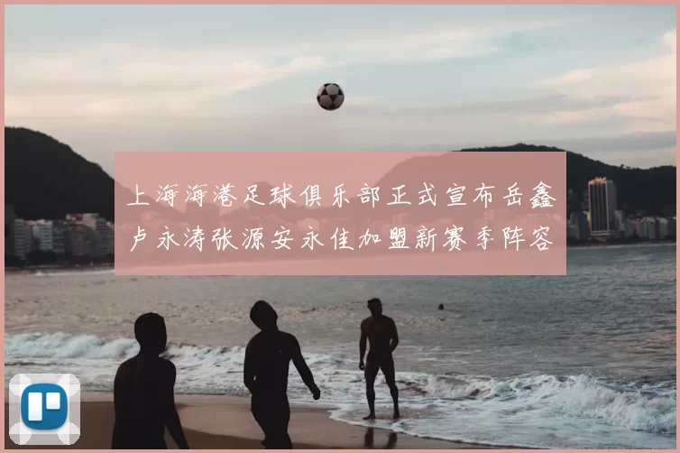 上海海港足球俱乐部正式宣布岳鑫卢永涛张源安永佳加盟新赛季阵容更新